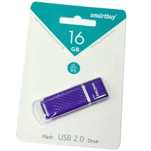 16GB USB 2.0 Flash Drive SmartBuy Quartz фиолетовый (SB16GBQZ-V)