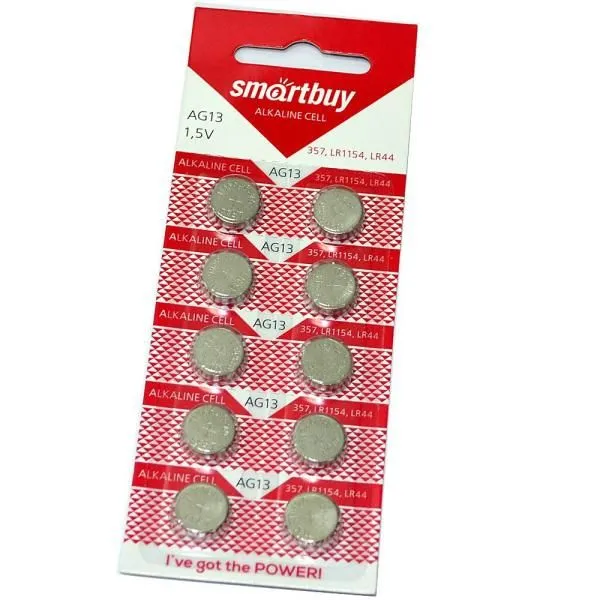 Батарейка AG13/LR1154/LR44 часовая SmartBuy (блистер/10шт)