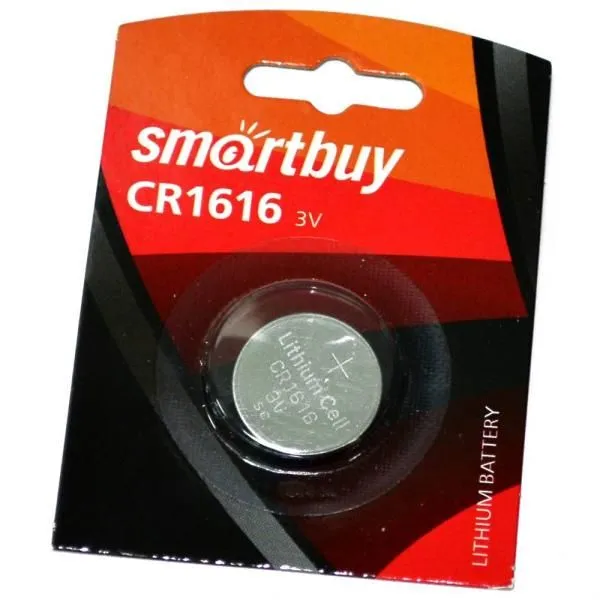Элемент питания CR1616 литиевый SmartBuy (блистер/1шт)