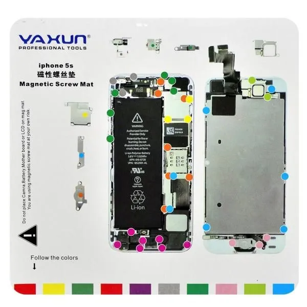 Магнитный коврик для разбора совместим с iPhone 5S (карта винтов)