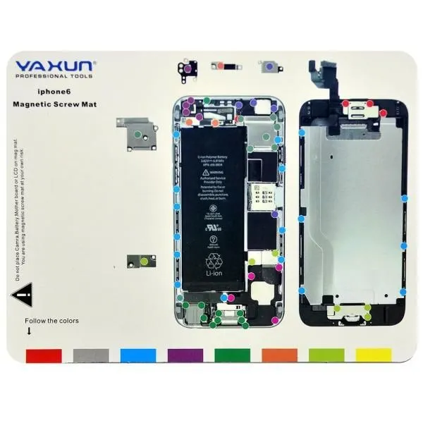 Магнитный коврик для разбора совместим с iPhone 6 (карта винтов)