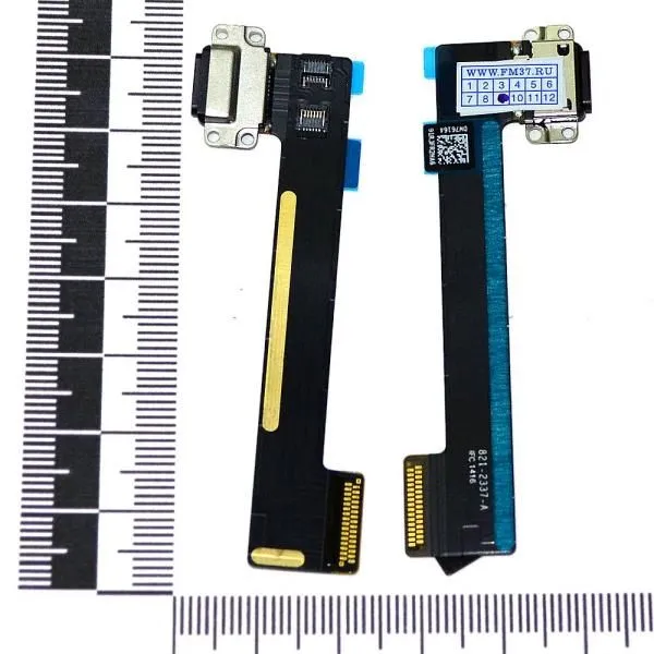 Шлейф совместим с iPad mini 4 + разъем зарядки черный