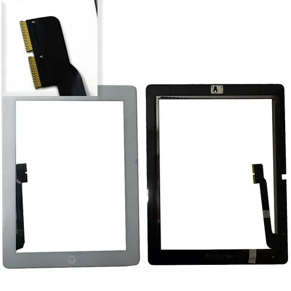 Тачскрин (Сенсор дисплея) совместим с iPad 4 + кнопка HOME белый