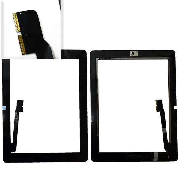 Тачскрин (Сенсор дисплея) совместим с iPad 4 + кнопка HOME черный