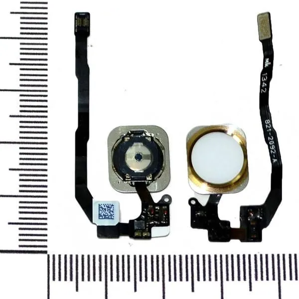 Механизм кнопки HOME совместим с iPhone 5S/SE с толкателем и шлейфом золото orig Factory