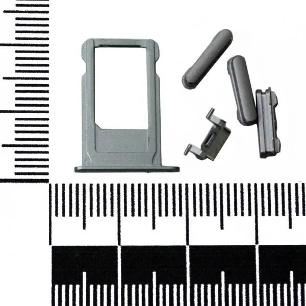 Комплект кнопок совместим с iPhone 6S Plus (ON-OFF/ VOLUME/ MUTE/держатель сим) серый