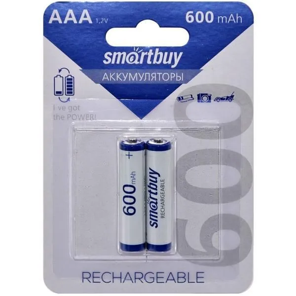 Аккумулятор SmartBuy AAA HR03 600mAh (блистер/2шт)