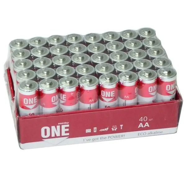 Батарейка AA LR6 алкалиновая SmartBuy One (коробка/40шт)