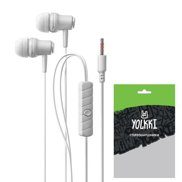 Наушники внутриканальные YOLKKI Pop 04 pack белый