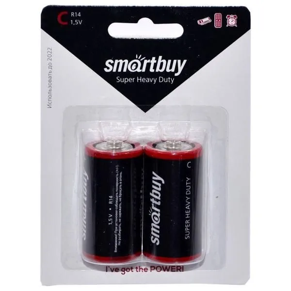 Батарейка C R14 солевая SmartBuy (блистер/2шт)
