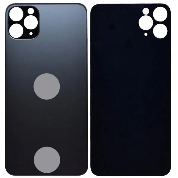 Стекло задней крышки совместим с iPhone 11 Pro Max High Quality серый космос (Space gray)
