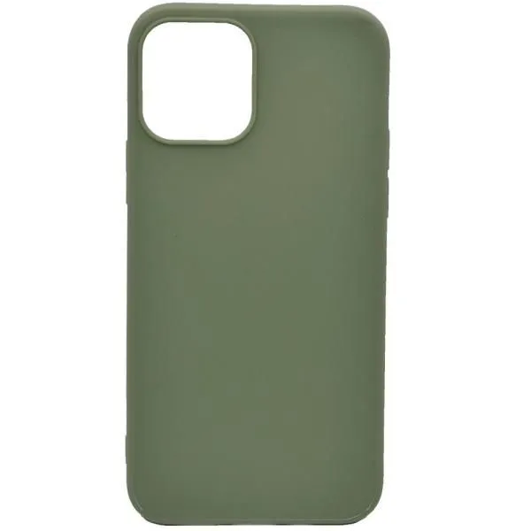 Чехол - накладка совместим с iPhone 12/12 Pro (6.1") YOLKKI Alma (Алма) силикон матовый зеленый (1мм)