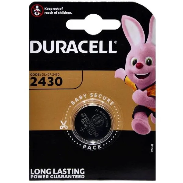 Элемент питания CR2430 литиевый Duracell (блистер/1шт)