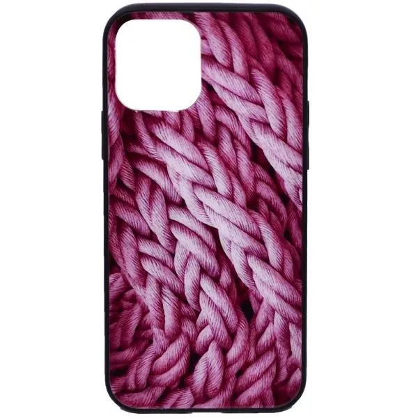 Чехол - накладка совместим с iPhone 12/12 Pro (6.1") Стеклянный кейс Зима Вид 19