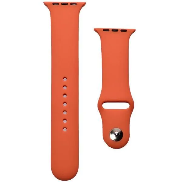 Ремешок совместим с Apple Watch (42/44/45/49 мм) силикон ML оранжевый