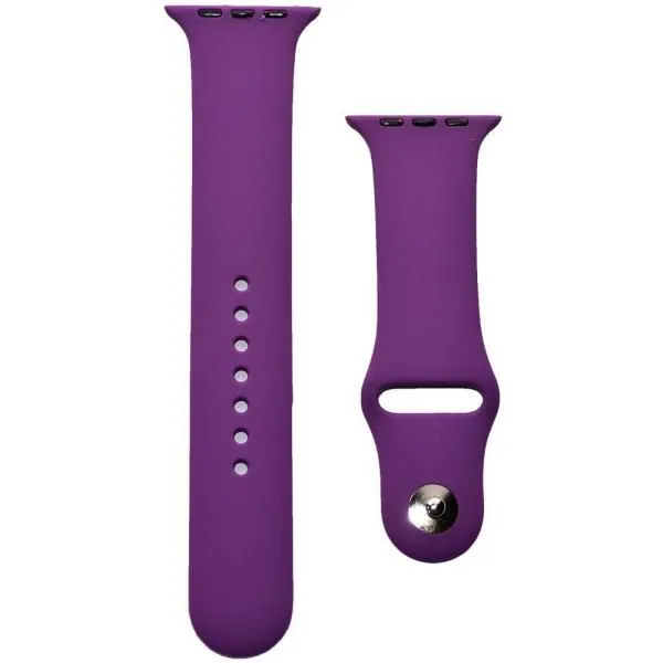 Ремешок совместим с Apple Watch (42/44/45/49 мм) силикон ML фиолетовый