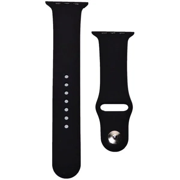 Ремешок совместим с Apple Watch (38/40/41 мм) силикон SM черный