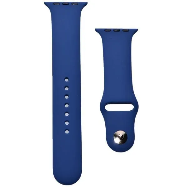 Ремешок совместим с Apple Watch (38/40/41 мм) силикон SM темно-синий