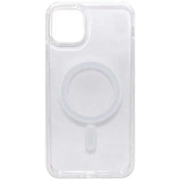 Чехол - накладка совместим с iPhone 11 Pro Max (6.5") Clear Case (Клеар кейс), MagSafe, cиликон+пластик прозрачн
