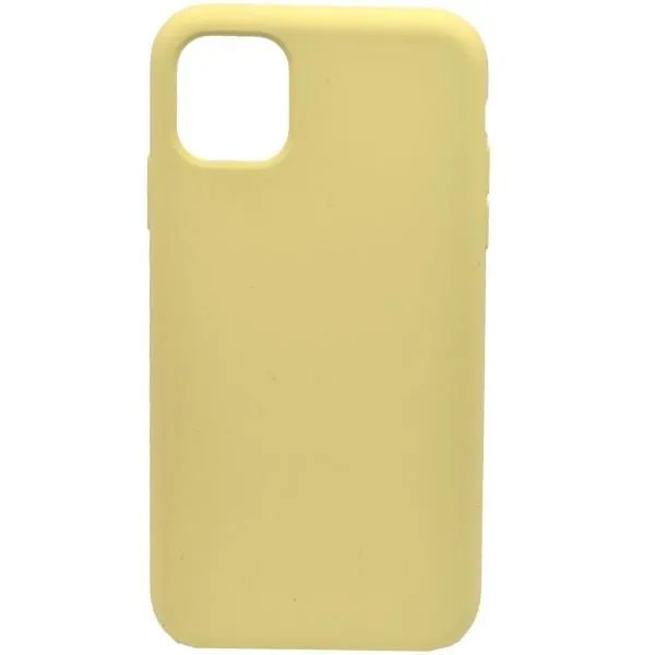 Чехол - накладка совместим с iPhone 11 Pro Max (6.5") Soft Touch (Софт Тач) светло-желтый /без лого/