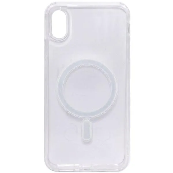 Чехол - накладка совместим с iPhone Xs Max Clear Case (Клеар кейс), MagSafe, cиликон+пластик прозрачный