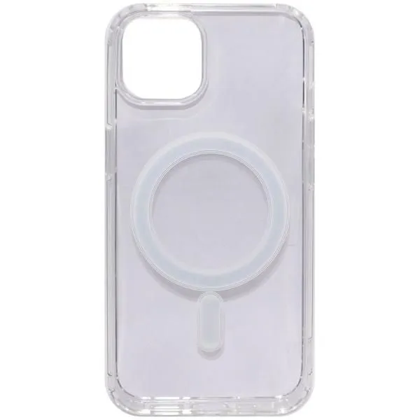 Чехол - накладка совместим с iPhone 13 (6.1") Clear Case (Клеар кейс), MagSafe, cиликон+пластик прозрачный
