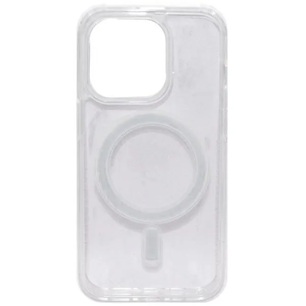 Чехол - накладка совместим с iPhone 14 Pro Clear Case (Клеар кейс), MagSafe, cиликон+пластик прозрачный