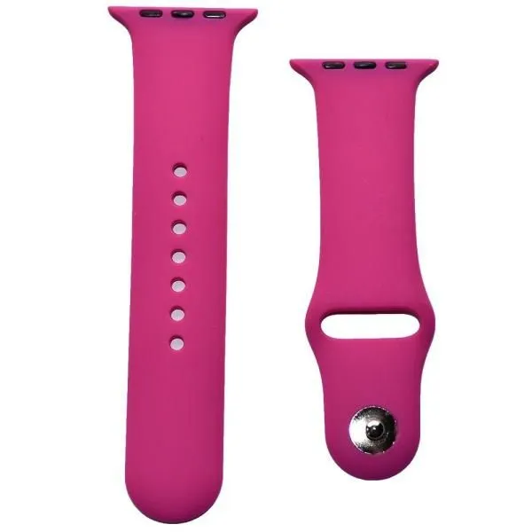 Ремешок совместим с Apple Watch (42/44/45/49 мм) силикон ML розовый