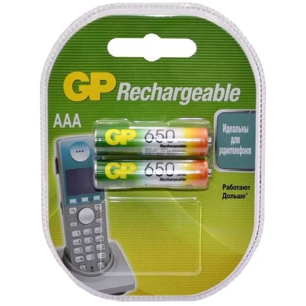 Аккумулятор GP AAA HR03 650mAh (блистер/2шт)
