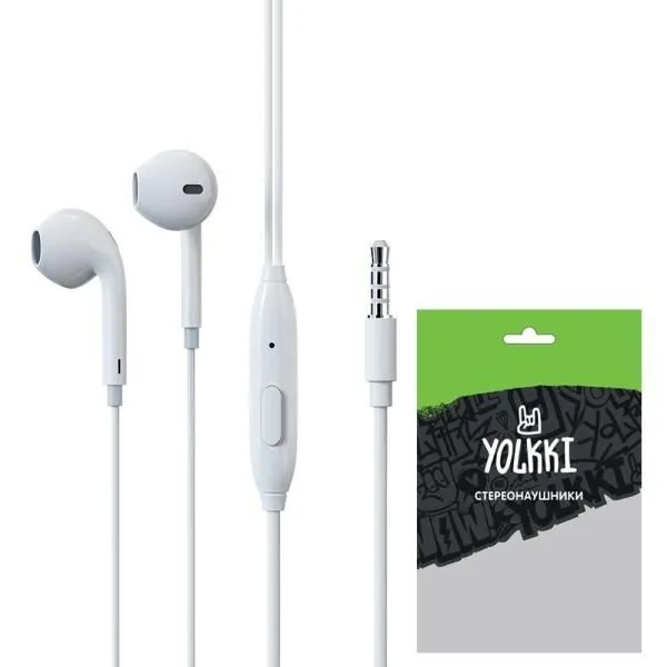 Наушники вставные YOLKKI Blues 01 белый pack