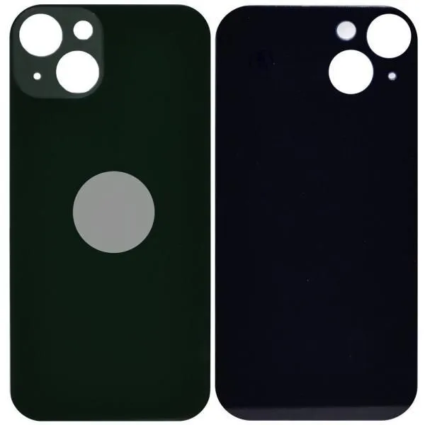 Стекло задней крышки совместим с iPhone 13 mini зеленый (Green)/увеличенный вырез камеры/