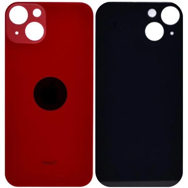 Стекло задней крышки совместим с iPhone 13 mini красный (Red)/увеличенный вырез камеры/