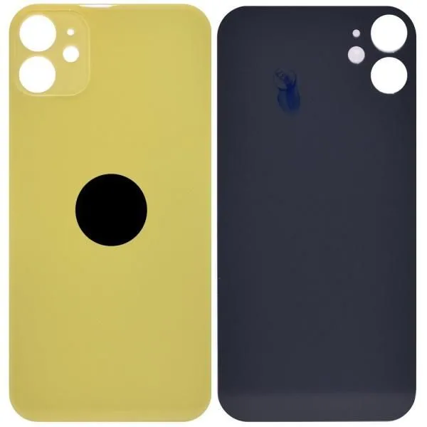 Стекло задней крышки совместим с iPhone 11 желтый (Yellow)/увеличенный вырез камеры/