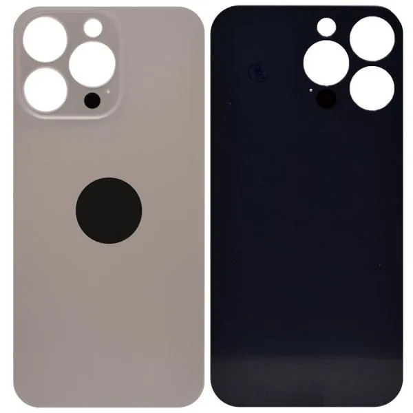 Стекло задней крышки совместим с iPhone 13 Pro золото (Gold)/увеличенный вырез камеры/