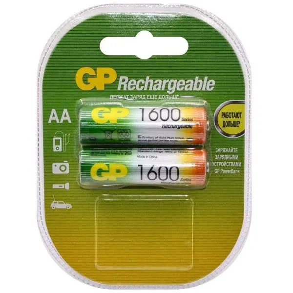 Аккумулятор GP AA HR6 1600mAh (блистер/2шт)