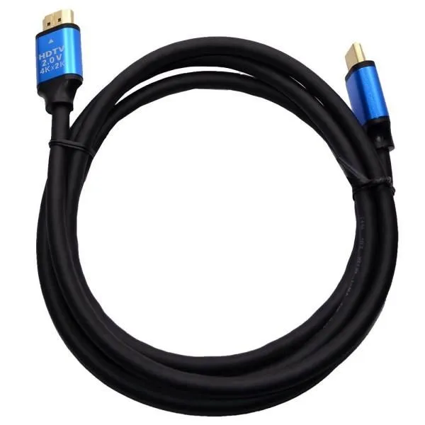 Кабель HDMI-HDMI 4K ПВХ оплетка/без фильтра черный (1,5м)