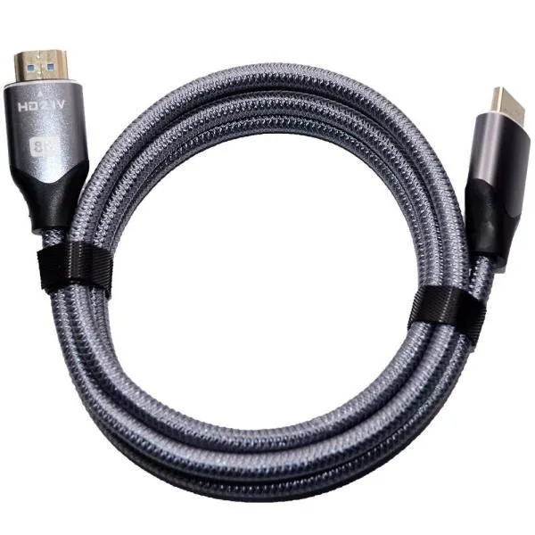 Кабель HDMI-HDMI 8K ПВХ оплетка/без фильтра черный (1,5м)
