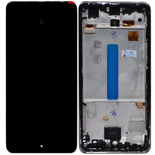 Дисплей совместим с Samsung SM-A525F/A526B/A528B/Galaxy A52/A52 5G + тачскрин в рамке черный OLED (orig size)