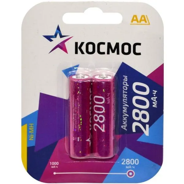 Аккумулятор КОСМОС AA HR6 2800mAh (блистер/2шт)
