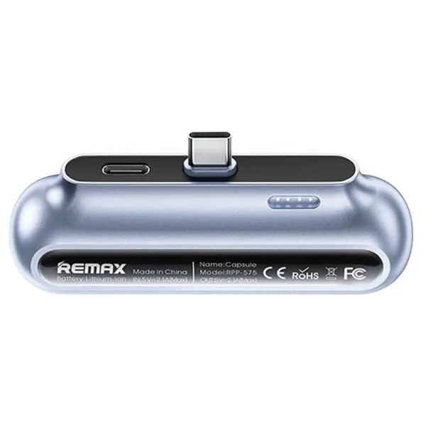 Аккумулятор внешний 2500mA REMAX Capsule RPP-575 (Type-C,2,0A) синий