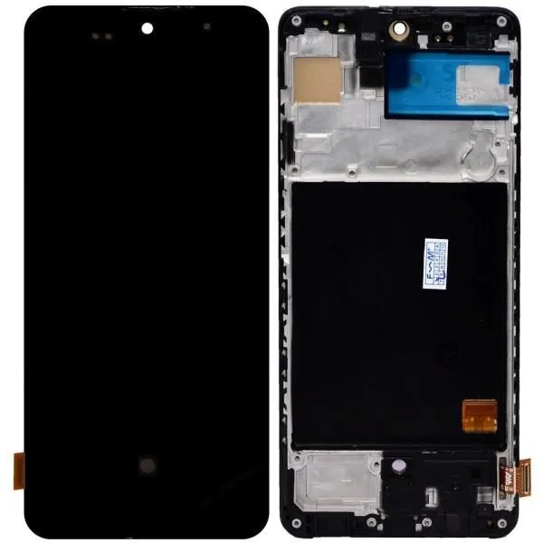 Дисплей совместим с Samsung SM-A515F/A516F/Galaxy A51/A51 5G + тачскрин в рамке черный OLED