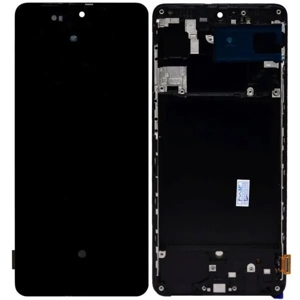 Дисплей совместим с Samsung SM-A715F/Galaxy A71 + тачскрин в рамке черный OLED