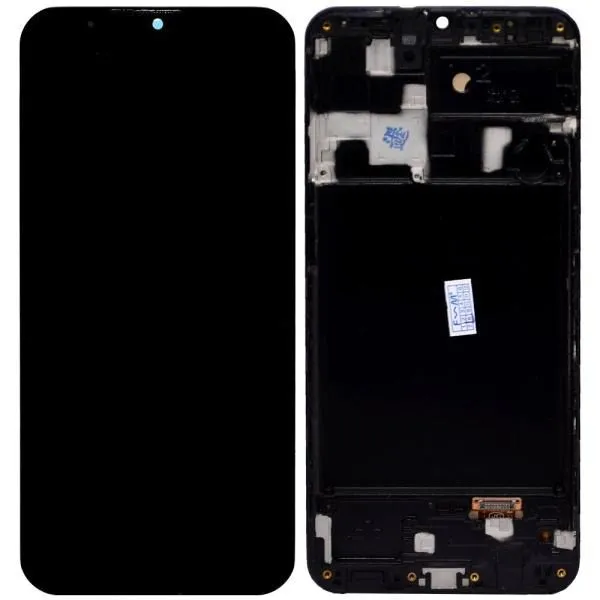 Дисплей совместим с Samsung SM-A205F/FN/DS/Galaxy A20 (2019) + тачскрин в рамке черный OLED