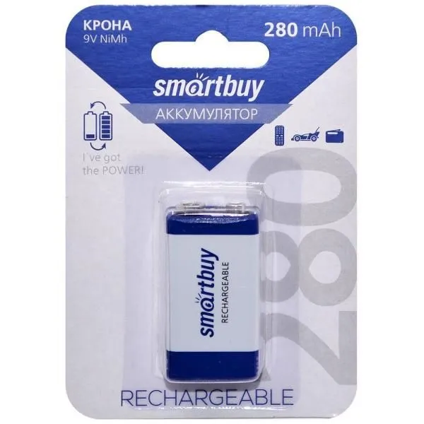Аккумулятор SmartBuy Крона 9V 280mAh (блистер/1шт)
