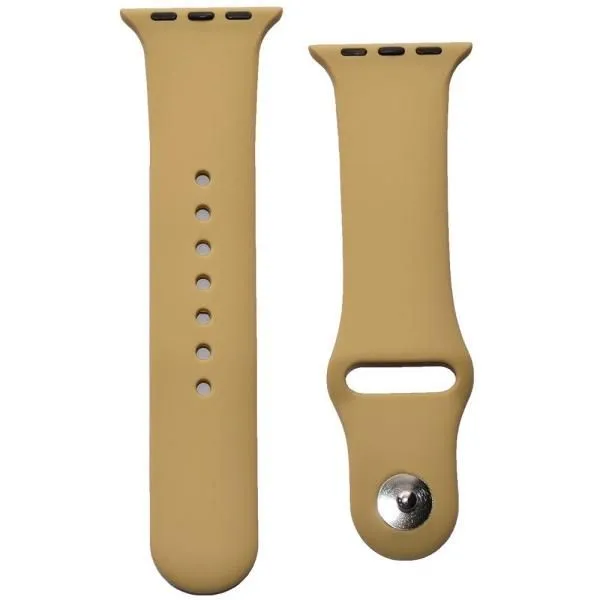 Ремешок совместим с Apple Watch (42/44/45/49 мм) силикон ML бледно-коричневый