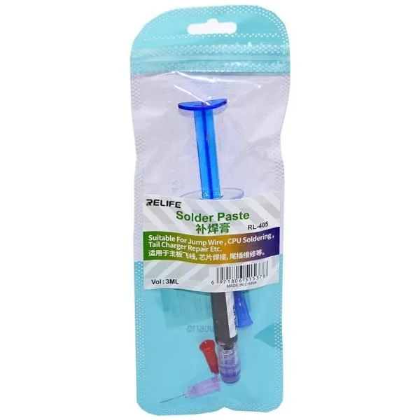 Паста BGA RELIFE RL-405 3мл 138°C + набор игл