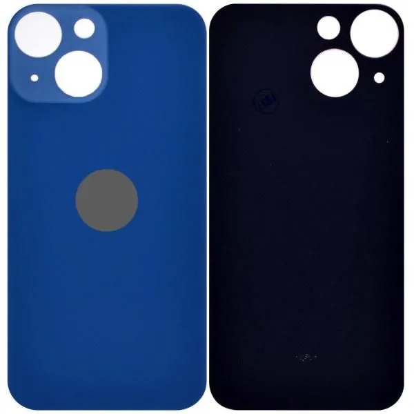 Стекло задней крышки совместим с iPhone 13 mini orig Factory синий (Blue)/увеличенный вырез камеры/