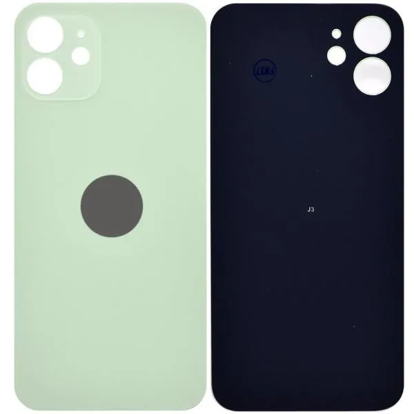 Стекло задней крышки совместим с iPhone 12 orig Factory зеленый (Green)/увеличенный вырез камеры/