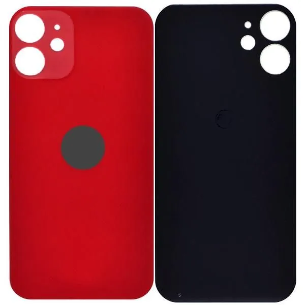 Стекло задней крышки совместим с iPhone 12 mini литое orig Factory красный (Red)/увеличенный вырез камеры/