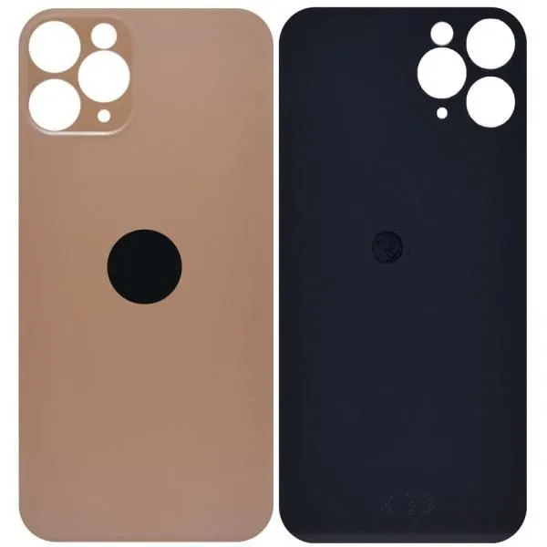 Стекло задней крышки совместим с iPhone 11 Pro orig Factory золото (Gold)/увеличенный вырез камеры/